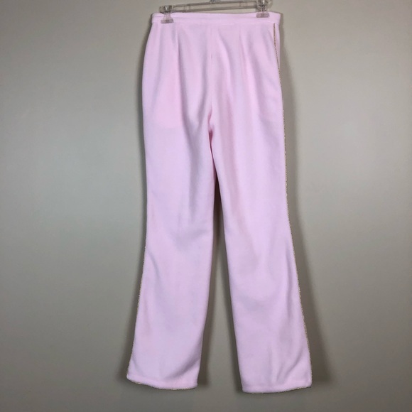 MCM Fleece Gold Trim Pastel Pink Sweatsuit Pants - Picture 8 of 8